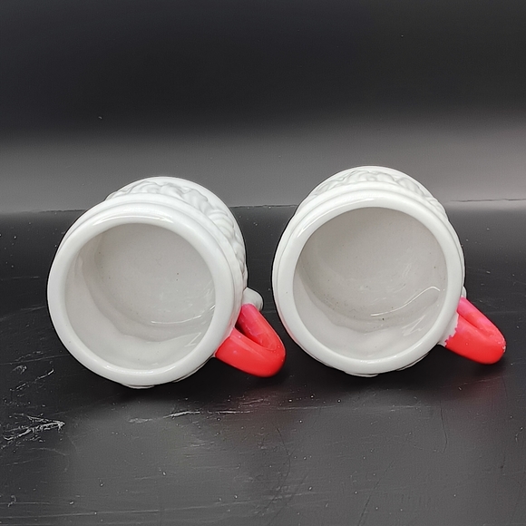 Vintage 60s Santa Claus Mini Ceramic Christmas Mug Set Of 2 - Picture 3 of 7